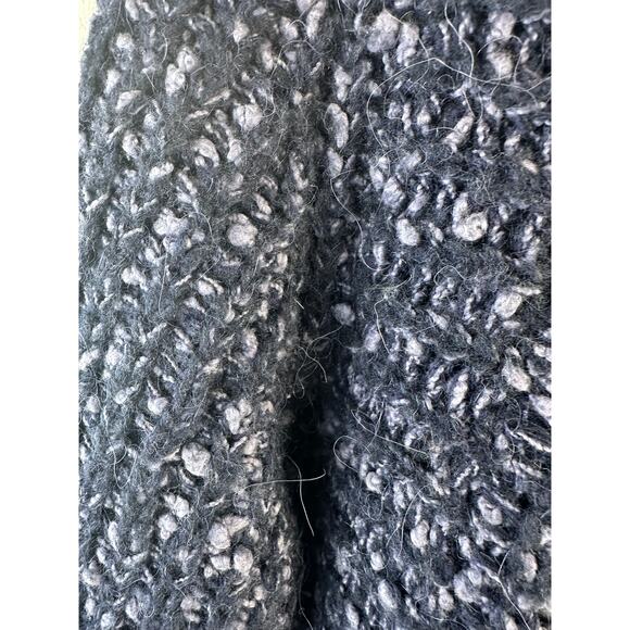 MOTH Anthropologie Sweater Womens Medium Navy Blue‎ Cable Knit Wool Alpaca Blend - Picture 5 of 10